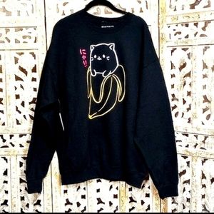 Brand New!!! Bananya CrunchyRoll Fleece Long Sleeve Unisex T-Shirt.Fans love it.